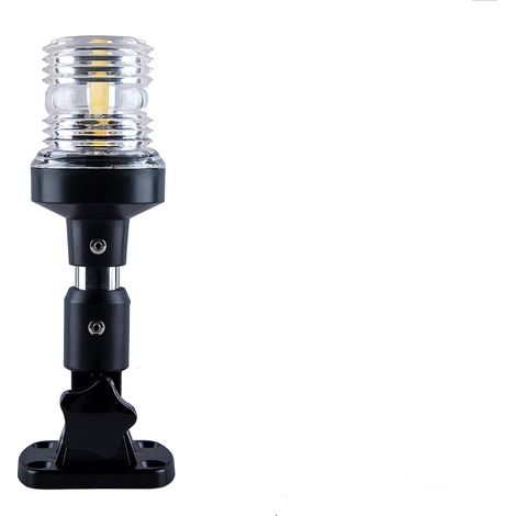 Feu de poupe rabattable à LED blanche pour bateau, lampe d'ancre pour ponton et bateau de pêche (15 cm) (1/5)