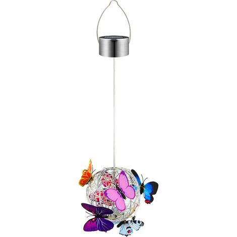 Lanterne solaire suspendue à LED à alimentation solaire, attrayante et étanche, pour décoration extérieure