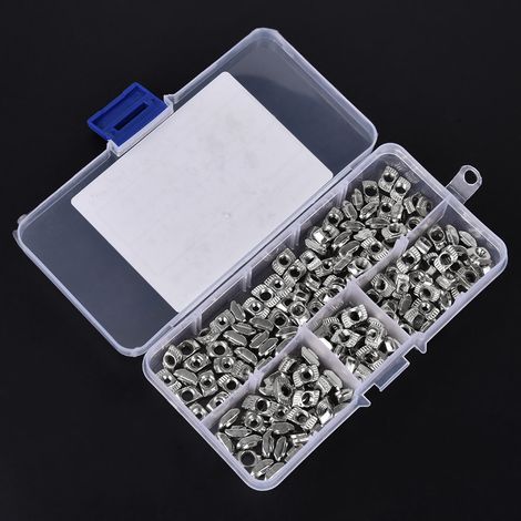160 Stück T-Nut-Gleitmuttern-Befestigungselemente M3 M4 M5 für Aluminiumprofile 2020 (1/5)