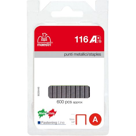 Maestri Blister Punti Spillatrice Art. 116 Ap 600 Pz (1/2)