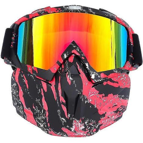 Masque et lunettes de protection Harley rétro pour casque, masque et lunettes de protection pour moto tout-terrain d'extérieur (H2)