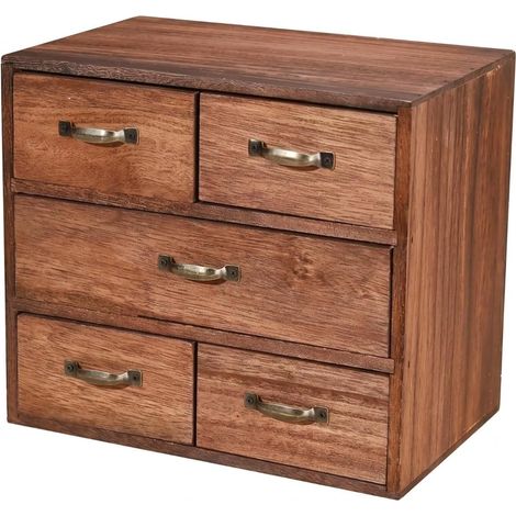 Armoire de rangement de bureau en bois – un organiseur de bureau rectangulaire de style tiroir adapté aux bureaux de bureau, dimensions : 251723 cm. (1/5)