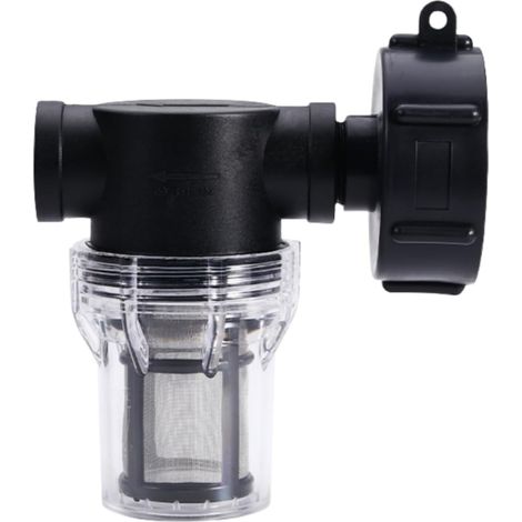 Lntyq Regenwassersammler - mit Filter und Adapter S60x6 Tankanschlusshahn für Gartenschlauch - einfach zu installieren, umweltfreundlich 3/4" (1/5)