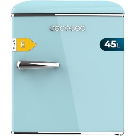 Cecotec – Réfrigérateur mini rétro 45L – Dimensions 44,7 x 53,4 x 55 cm – Classe énergétique E – Bac à glaçons – Poignée chromée (1/5)
