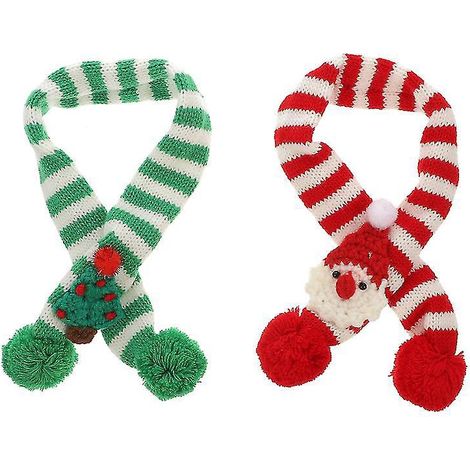 Lot de 2 écharpes tricotées pour animaux de compagnie (1/3)