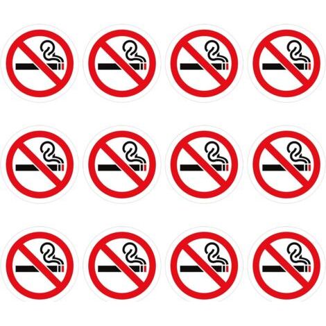 Lot de 30 autocollants anti-fumeur pour véhicule, autocollants d'interdiction de fumer de 7,5 cm pour les endroits, imperméables, adaptés aux endroits non fumeurs (1/5)