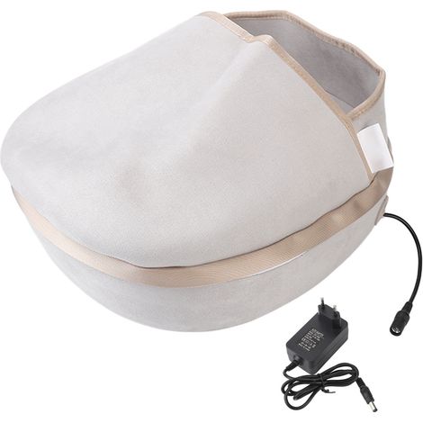 Coussin de massage des pieds chauffant, 3 modes, appareil de massage plantaire lavable, 100‑240V, gris clair, fiche UE (1/5)