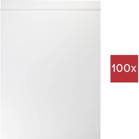 Bustina apri-chiudi senza etichette di siglatura (L x L) 250 mm x 180 mm Trasparente Polietilene 100 pz.