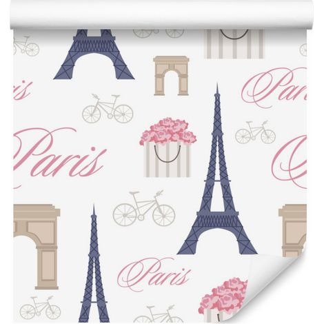 Papier peint minimaliste parisien pour salon et chambre 50x1000 cm (1/5)
