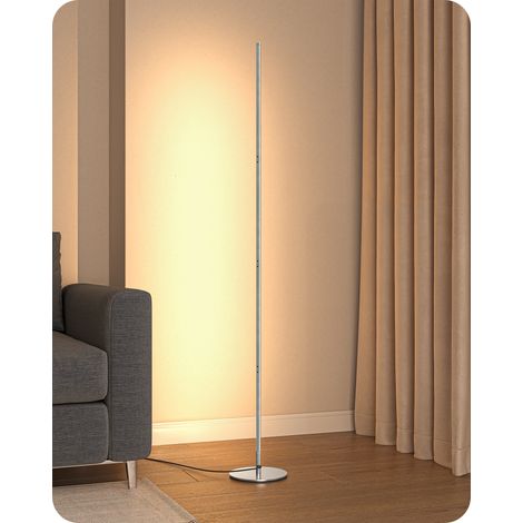 EDISHINE Stehlampe Wohnzimmer, LED Stehlampe Dimmbar, 3000K warmweiße Stehleuchte mit Memory-Funktion, höhenverstellbar 146 cm