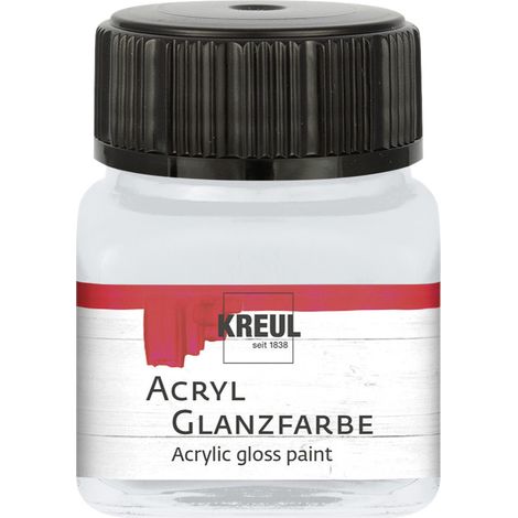 Kreul Acryl Glanzfarbe hellgrau 20 ml Verzierfarbe
