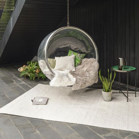 Halsey Hand Made Geometric Flatweave Kitchen Garden Indoor Outdoor Natural Rug Floor Mat X-Large 200 x 290 cm (6'7"x9'6") (1/4)