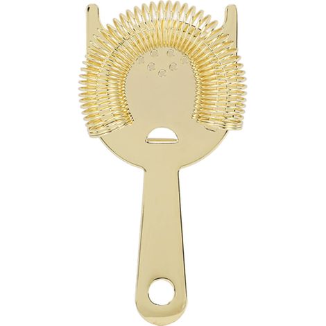 Cocktailsieb aus Edelstahl mit Feder, Eisfilter, vielseitiges Werkzeug für Hobby-Barkeeper, Gold (1/5)