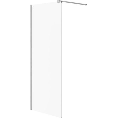 Cersanit Mille - Parete doccia Walk-in, 80x200 cm, cromo/vetro trasparente S161-005 (1/3)