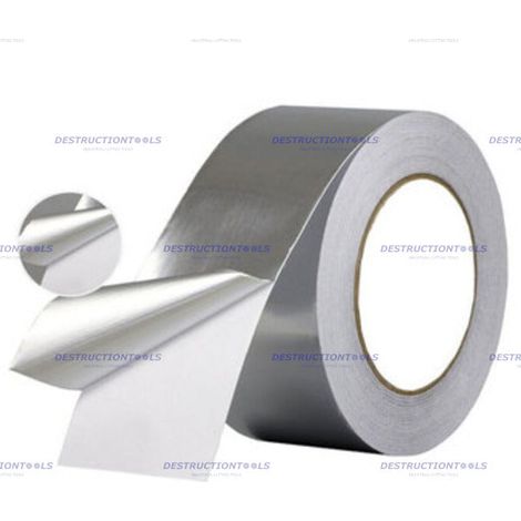 8 rouleaux 50M x 75mm (400M) Ruban D'Aluminium (CVC) (50µm) (1/3)