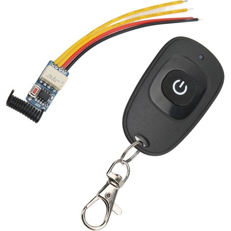 Interrupteur relais miniature commande à distance sans fil 433.92MHz émetteur récepteur retard DC3.5V-12V (1/5)