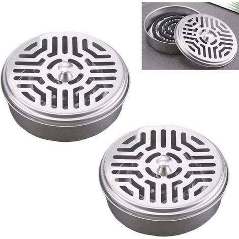 2 Pièces Supports en Spirale de Moustiques en Acier Inoxydable, pour Bobines de Moustiques, Support Spirale Anti Moustique Bobine, pour Maison, Jardin, Camping, Pêche, Voyage, Extérieur (1/4)