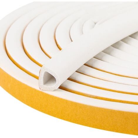 Bande d'étanchéité auto-adhésive pour porte en bois et bande anti-collision, 6 mètres/rouleau, blanche, 14x12mm, type D (1/5)