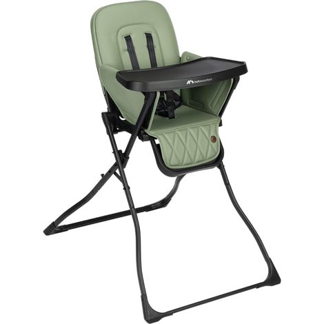 Bebeconfort Mallow, Seggiolone pappa 0 36 mesi, 0-15 kg, Seggiolone pieghevole ultracompatto, Leggero 5.6 kg, Chiusura facile e veloce con una mano, Facile da Pulire, Mineral Green (1/5)