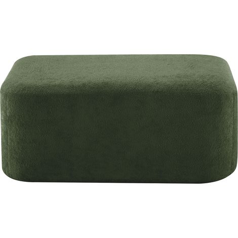Pouf modulable en velours vert confortable (1/5)