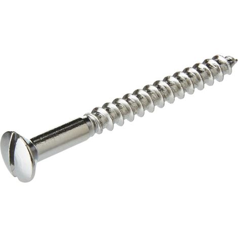 Multi-Purpose Screw SL Raised Head Chrome Plated 4.0 x 40mm ForgePack 20 FOR185598 (1/3)