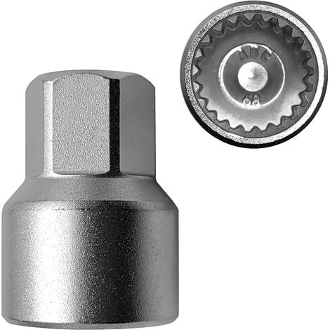 Ortviai Clé de démontage pour écrous antivol de jantes Porsche – Douille fine 68 mm en acier trempé