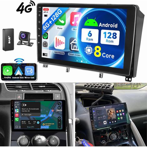 8 cœurs Android 15 Pour Peugeot 3008/5008 2009-2016 Autoradio GPS WIFI Carplay 6+128G DAB CAM
