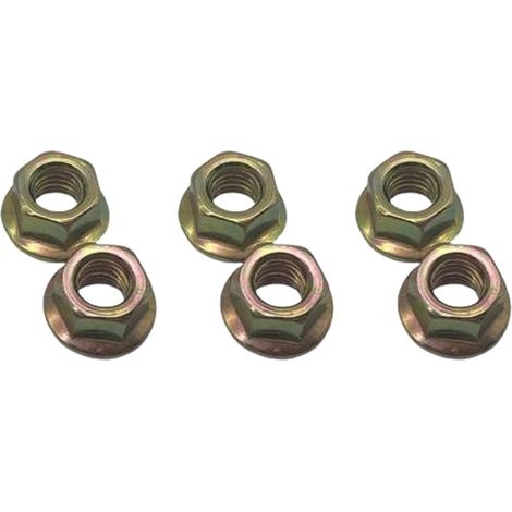 Lot de 6 écrous de barre de tronçonneuse compatibles avec les modèles 362 365 372XP 371 385 390 – Écrou de remplacement pour outils de jardin d'entretien de tronçonneuse (A) (1/5)