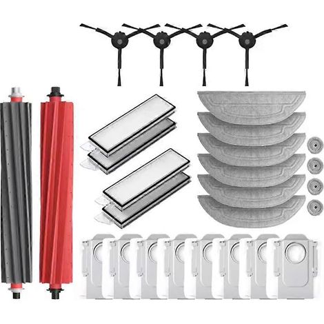 28-teiliges Set (Bürste, Filter, Staubbeutel, Tuch) für Roborock S8 MaxV Ultra Staubsauger - Ersatzteile