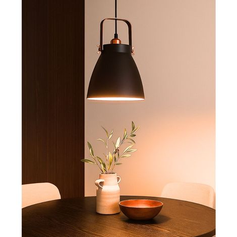 Lustre Design Vintage Noir-Cuivre