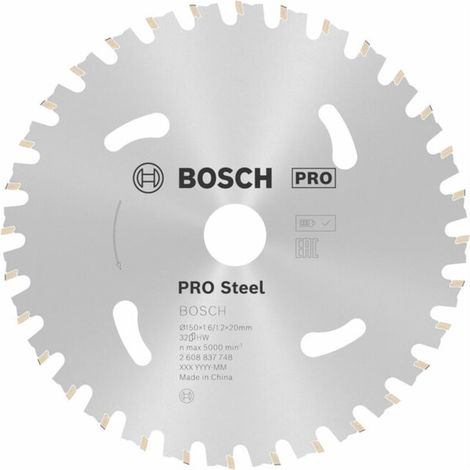 Lame PRO Steel cordless Bosch pour scies circulaires 150 x 1,6 x 20 mm - 2608837748 (1/5)