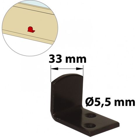 Battuta di chiusura in acciaio preverniciato, H.35 x L.30 x P.45 mm AFBAT