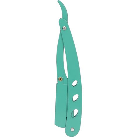 Rasoir à barbe professionnel pliable rétro, manche ergonomique en alliage, pratique et manuel, porte-lame de rasage. (1/5)