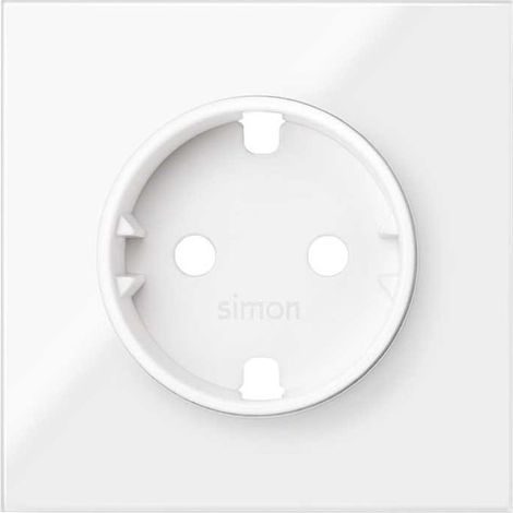 SIMON 100 - Tapa para base de enchufe schuko blanco brillo 10000041-130 (1/2)