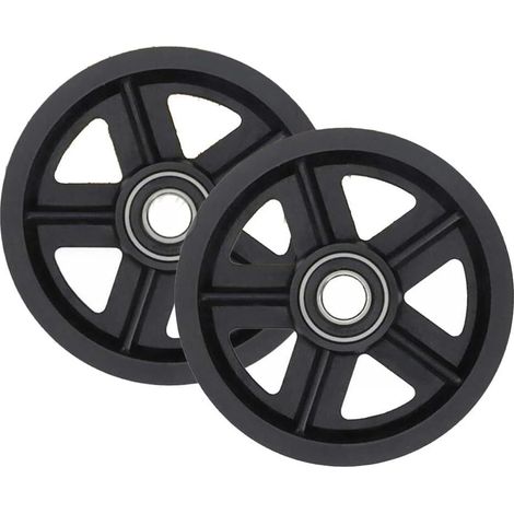 Set of 2 120mm barn door sliding rollers, heavy-duty nylon wheels – zinc alloy suspension pulley for a quiet and smooth system, suitable for wooden and glass doors (1/5)