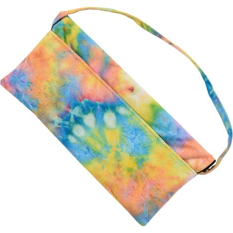 Tie Dye serviette de plage chaise longue housse de chaise longue avec sac de rangement latéral (jaune) (1/5)