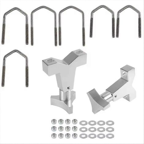 Compatible avec le support de cric réglable du tube avant Wrangler JK, base de montage universelle pour crics à montage haut de 1 à 2,5 pouces. (1/5)