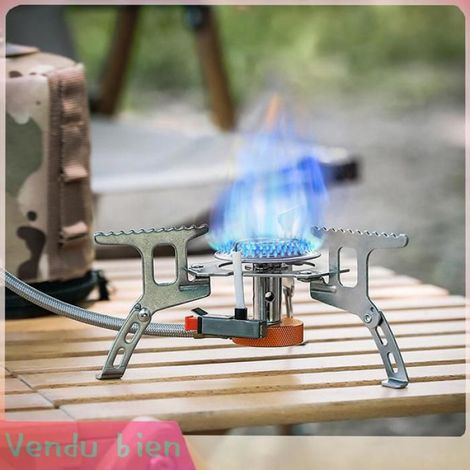 Garosa Poêles à Barbecue Furnace Camping Pliable 3500W Outdoor Barbecue Stoves ] sport camping Argent (1/4)