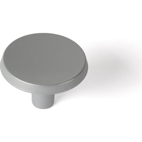 Bouton de meuble  Style contemporain  Fabriqué en Zamac  Finition aluminium  Mesures 353523mm  Système de fixation vissé  Comprend des vis M4  2 unités - talla