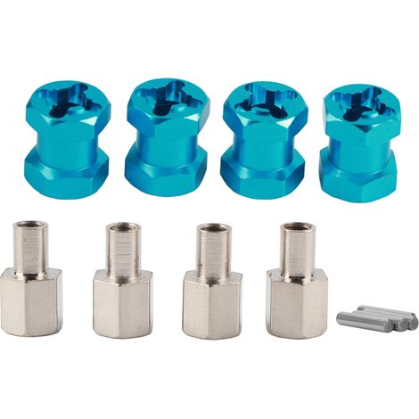 Adaptateur de Roue Hexagonal RC pour D90 AX10 CC01 SCX10 F350 - Bleu (1/5)