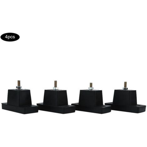 Vtizikl Jeu de 4 tampons d'amortisseur pour climatiseur - Support extérieur anti-vibration - Accessoires de fixation durable (1/4)