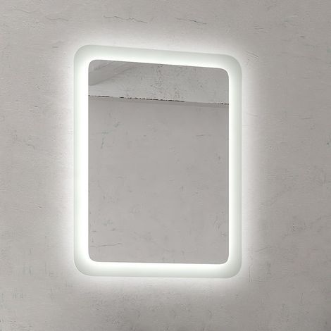 Specchio bagno led 100x60 cm cornice illuminata modello A100 kamalu