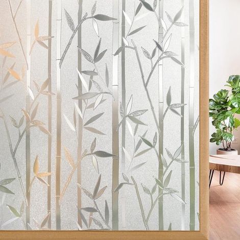 Adhesivos de vidrio esmerilado,Lámina opaca para ventanas de 30 x 300 cm,Resistente a los rayos UV,Aislamiento térmico,Se retira con agua (1/5)