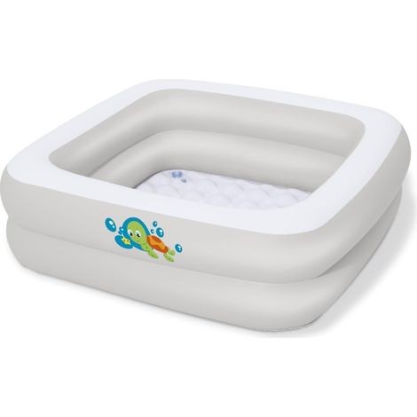 Baignoire gonflable carrée et épaisse pour bébé, à usage domestique (86 x 86 x 25 cm) (1/5)