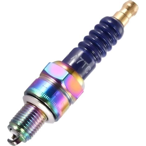 Bougie d'allumage haute performance bleue A7tc pour motos 50cc, 70cc, 90cc, 110cc et quads 150 (1/5)