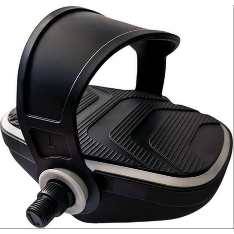 Pédales de Vélo d'Appartement avec Sangles Réglables - Compatibles (Axe 9/16") Surface Anti-Dérapante Diamant Plastique PP (1/5)