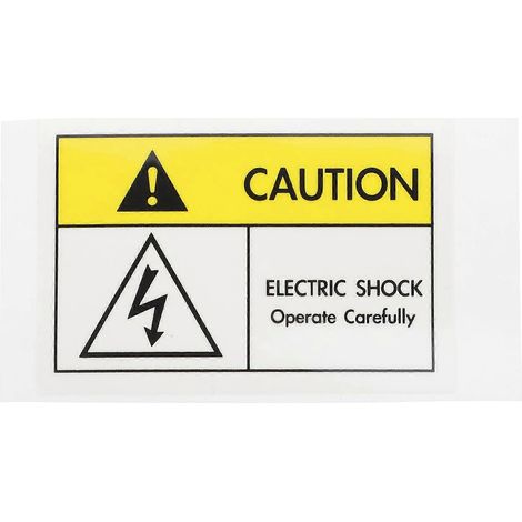 autocollant d'avertissement de choc électrique-6x4cm-Black (1/3)
