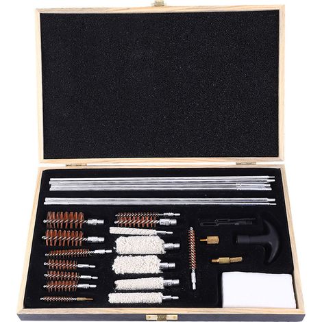 Ortviai Brosse de nettoyage pour armes à feu – 28 pièces en acier inoxydable, cuivre et alliage d’aluminium, kit complet (1/5)