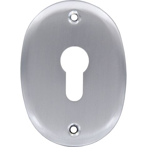 BL BOCCHETTA PROFILO EUROPEO C/FORI CROMO SATIN- METAL STYLE- 1,0 blister