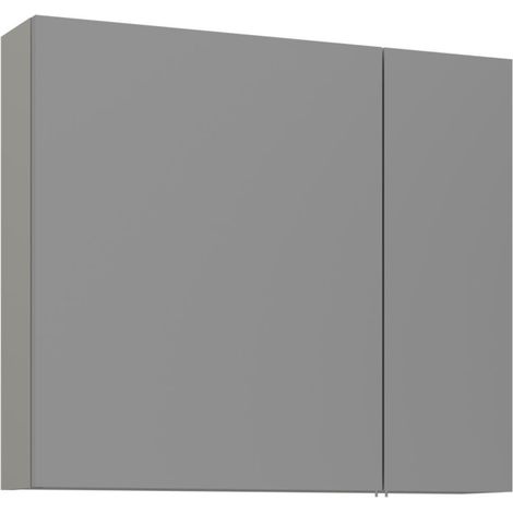 Badezimmerschrank mit Spiegel "Bari 80" – 75 x 16 x 66 cm – Matt-Kaschmir (1/3)